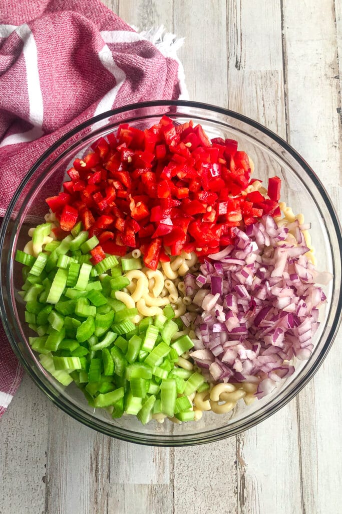 ingredients for macaroni salad