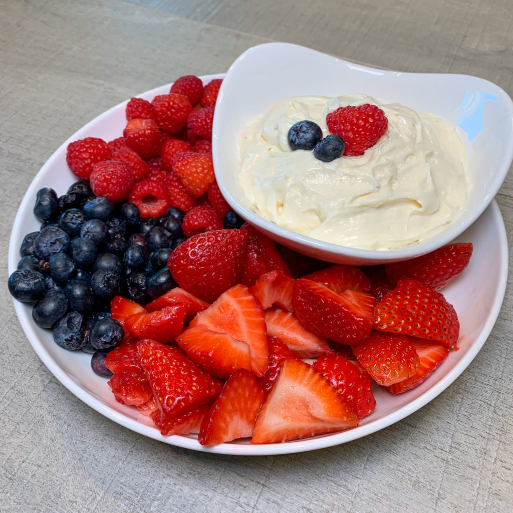 Marshmallow Cream Cheese Fruit Dip