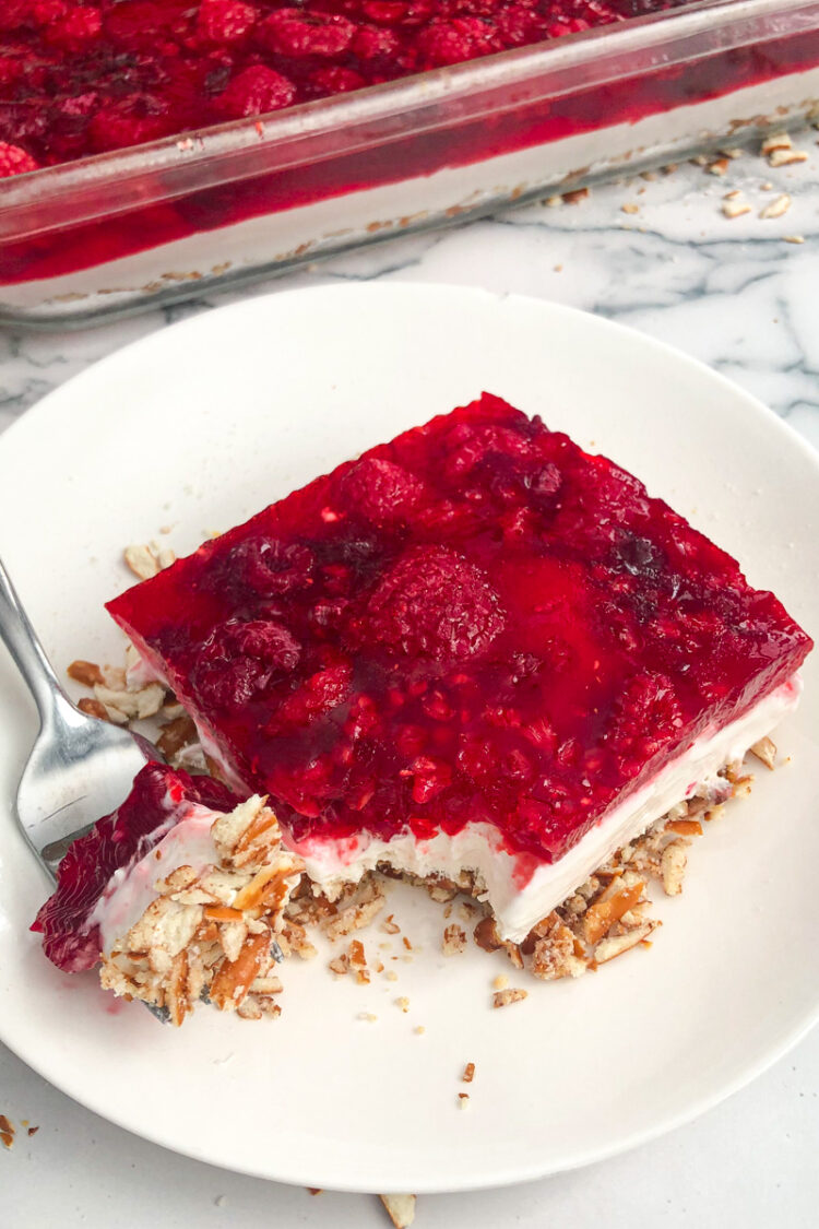 Raspberry Pretzel Jello Salad