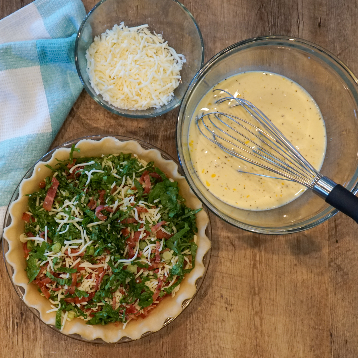 Bacon Spinach Quiche Recipe | Modernmealmakeover.com