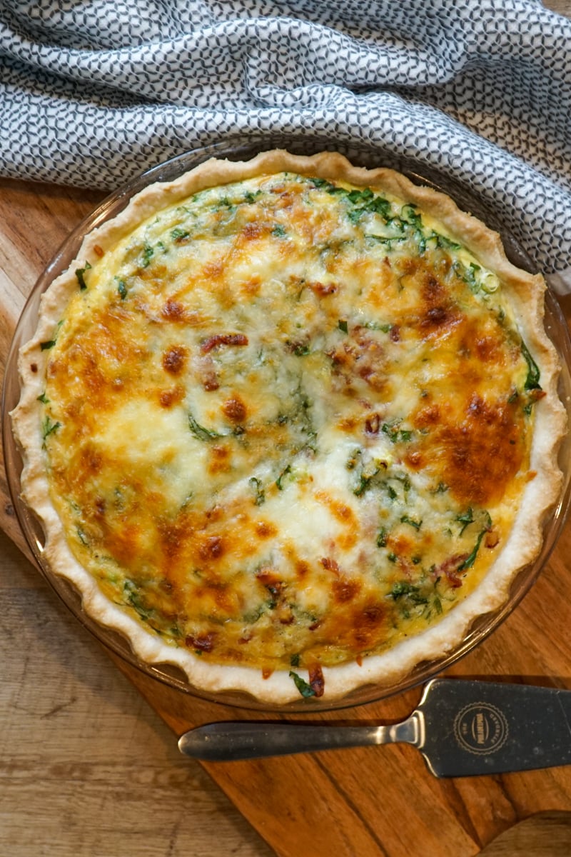 Bacon Spinach Quiche Recipe | Modernmealmakeover.com