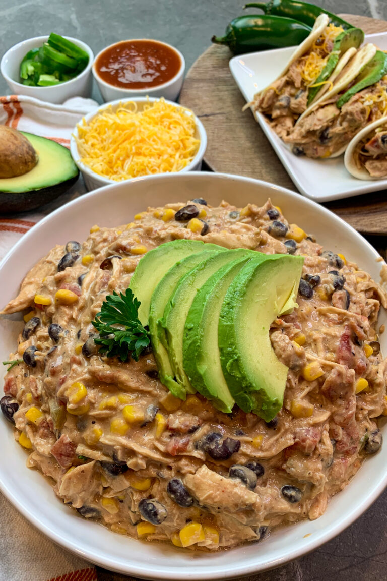 Crock Pot Fiesta Chicken {So Creamy}