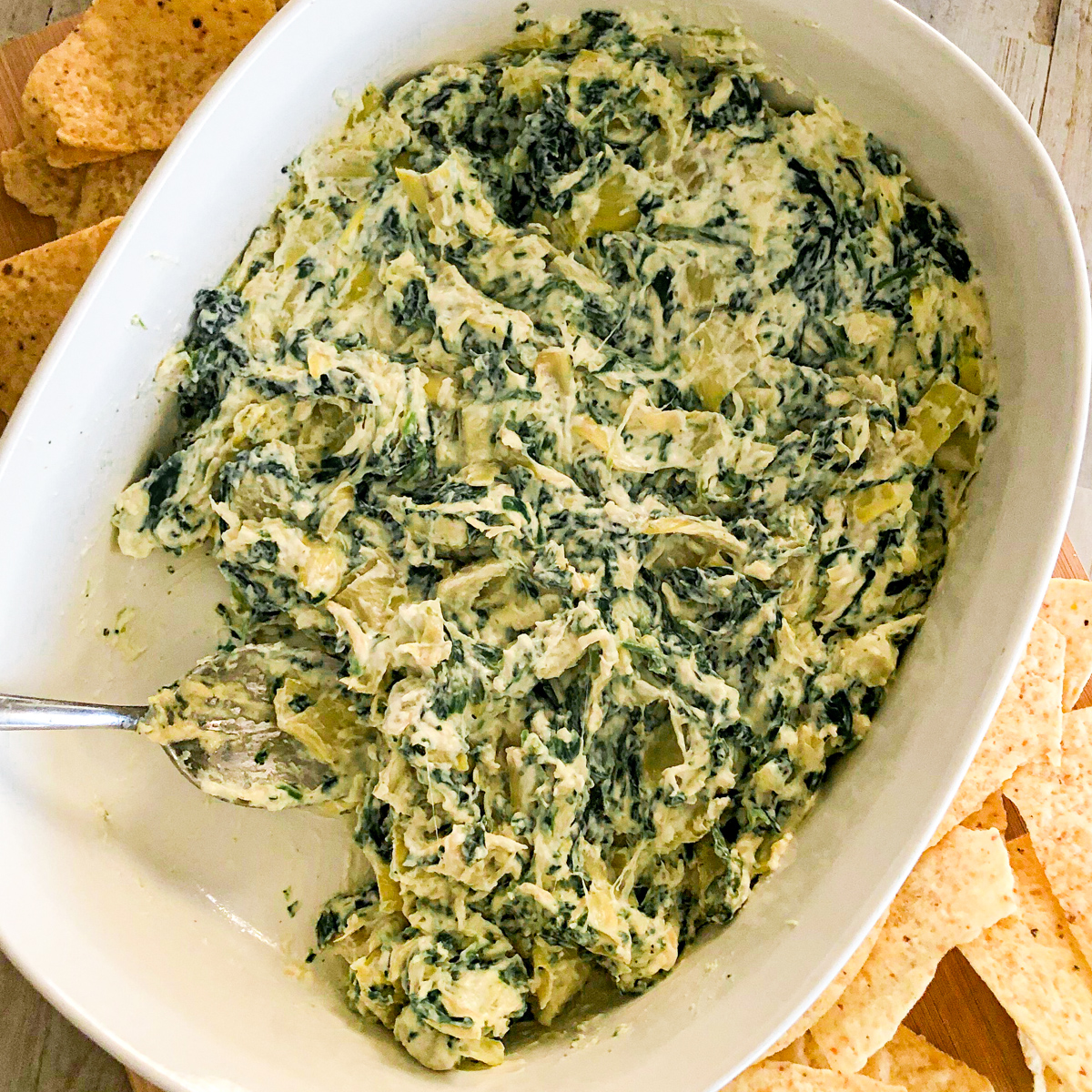 Baked Spinach Artichoke Dip | Modernmealmakeover.com