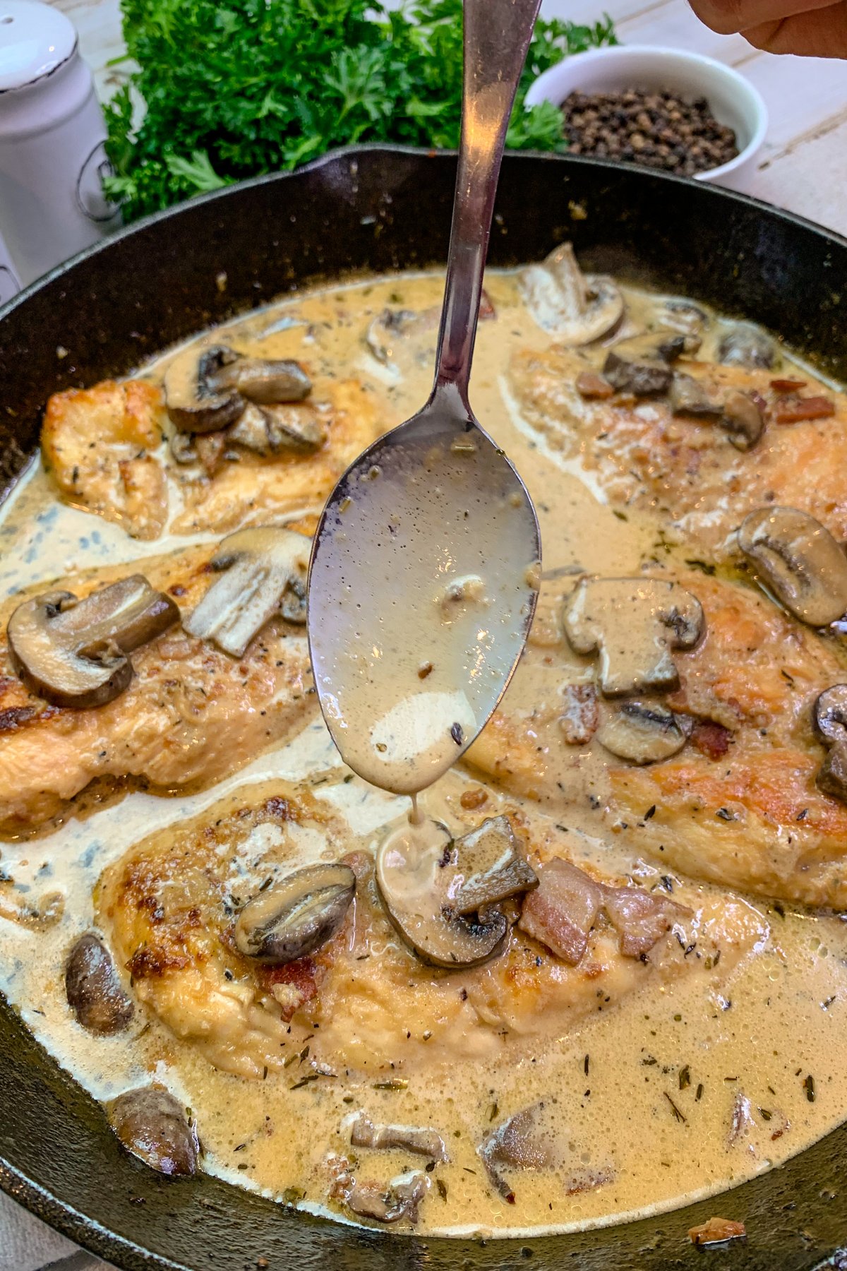 Creamy Chicken Marsala {So Easy}