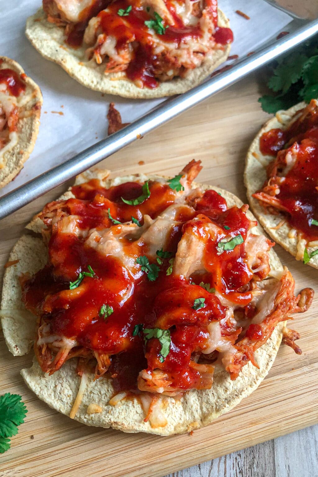 Easy BBQ Chicken Tostadas