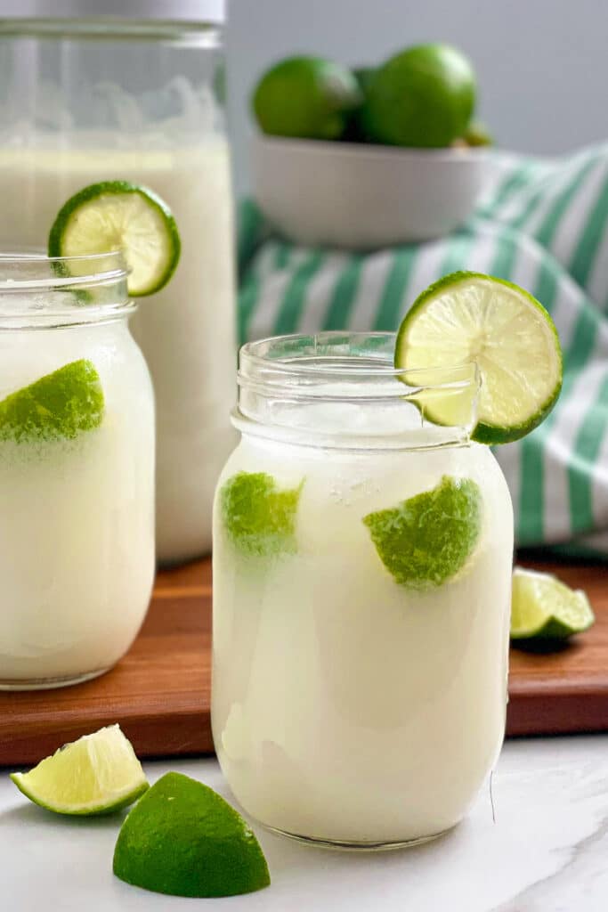 Easy Brazilian Lemonade in serving glasses