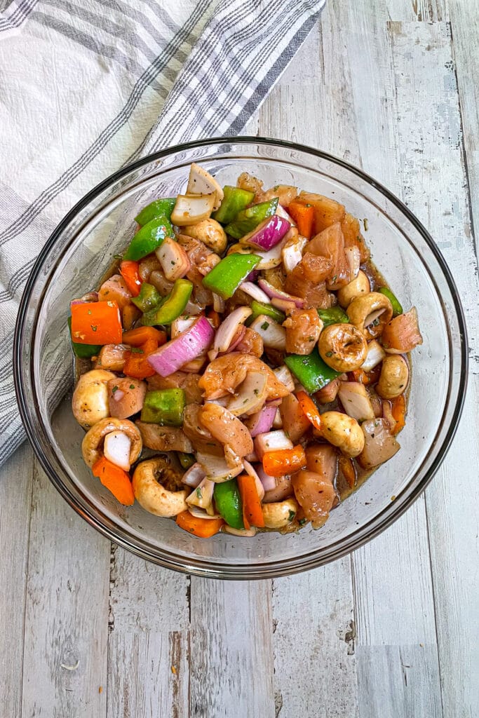 Ingredients for the best one pan chicken and vegetables