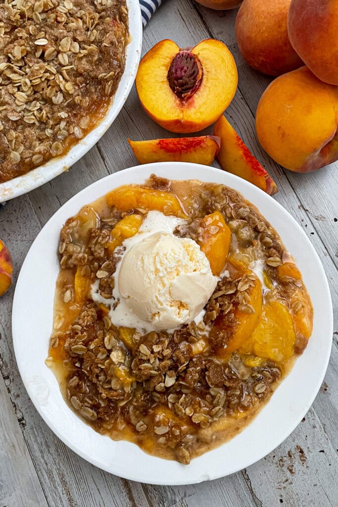 The best ever peach crisp
