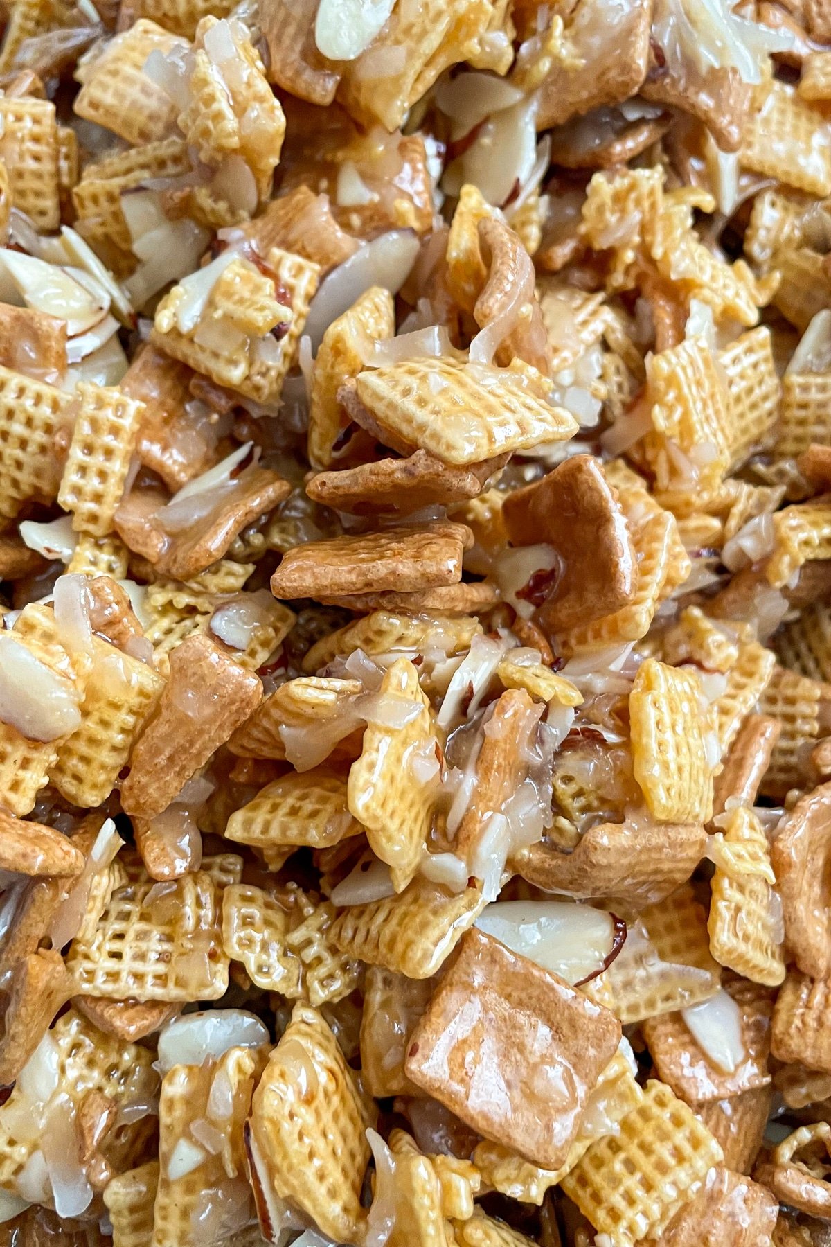 The Best Gooey Almond Coconut Chex Mix