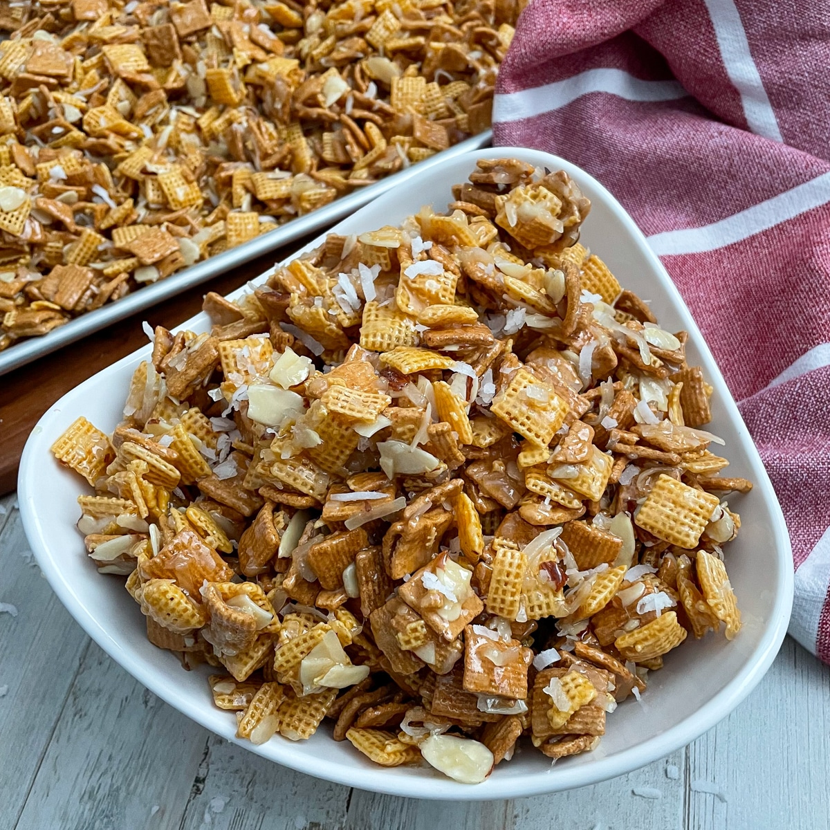 The Best Gooey Almond Coconut Chex Mix