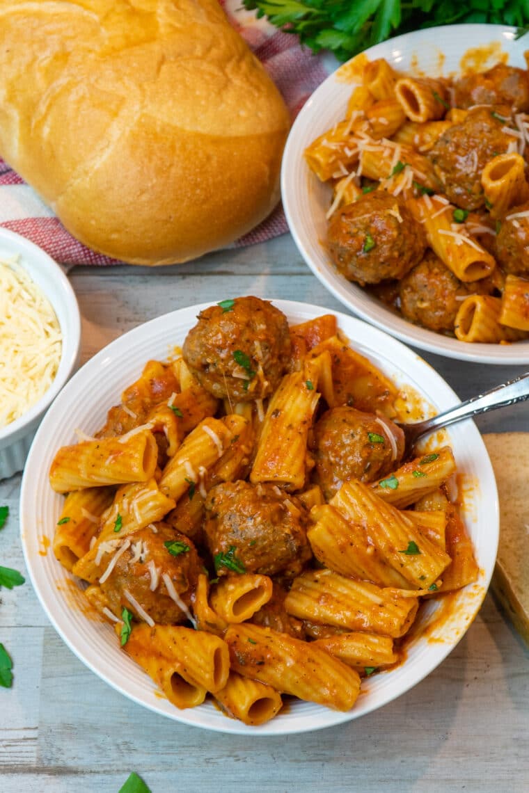 Instant Pot Rigatoni and Meatballs Modernmealmakeover