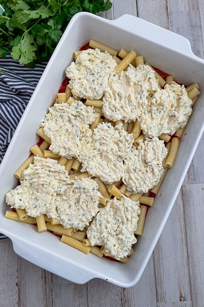 best baked ziti with ricotta cheese layer