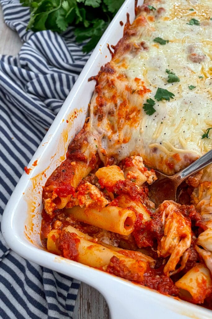 best baked ziti in a large baking dish