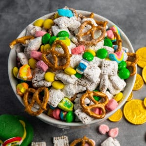 Leprechaun bait in a white bowl.