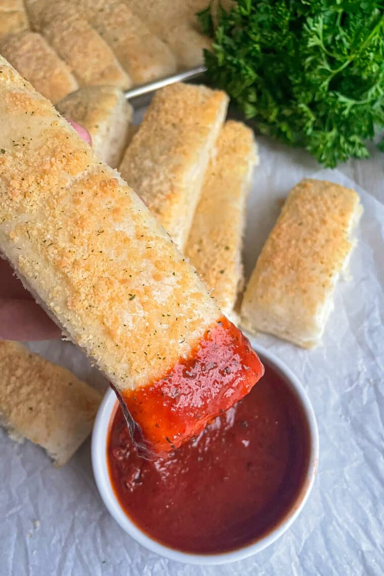 Quick & Easy Homemade Breadsticks with Parmesan